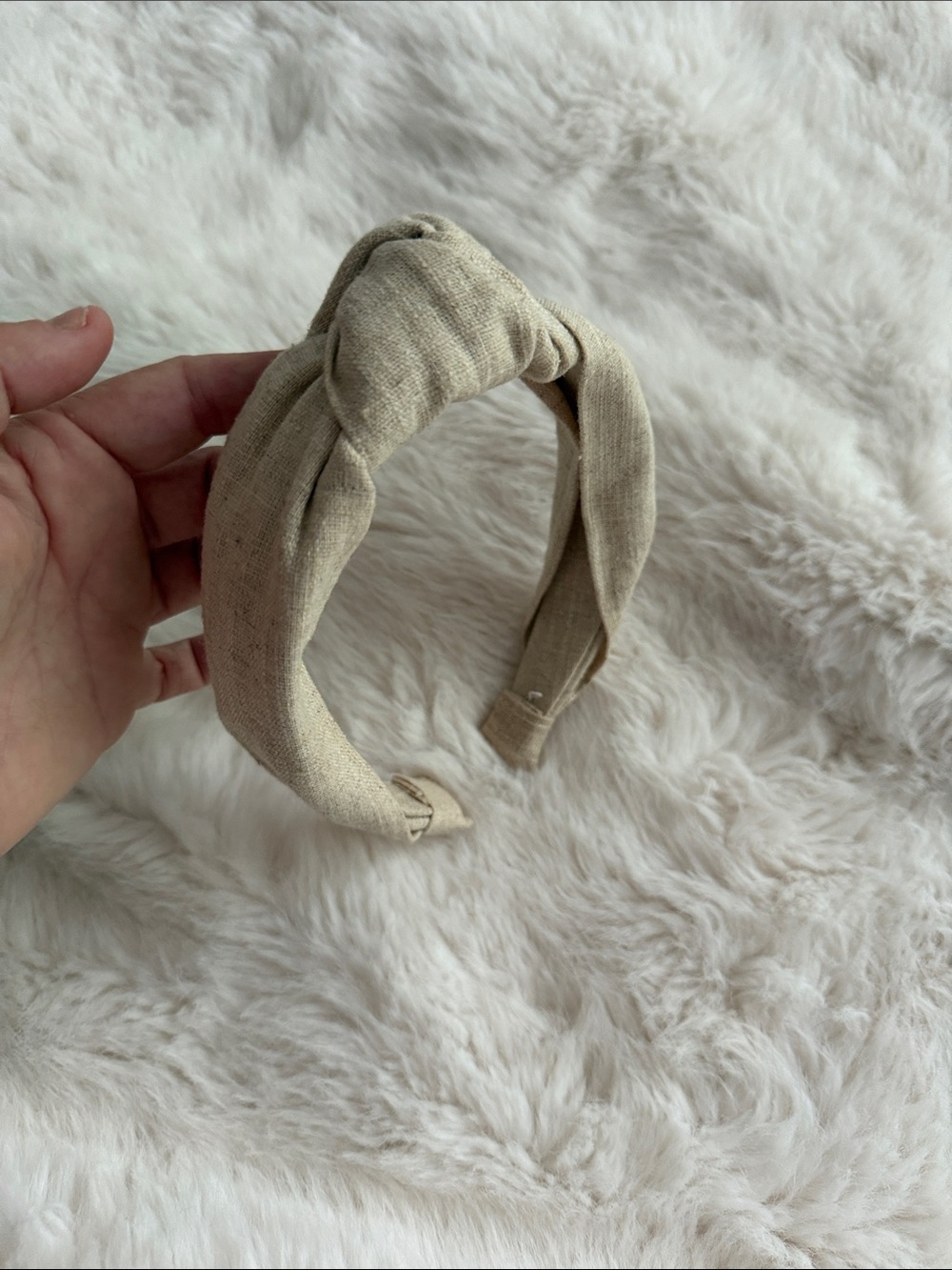 Madewell Neutral Knotted Linen-Look Headband
